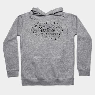 Mama Forevers Symbols of Love Black Hoodie